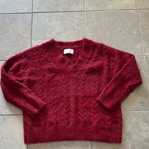 Lucky Brand Red Cable Knit